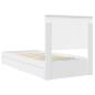 Preview: Aufbewahrungsbett mit Kopfteil Weiß 90 x 200 cm Holzwerkstoff