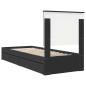 Preview: Aufbewahrungsbett Schwarz 75 x 190 cm Holzwerkstoff