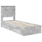 Preview: Aufbewahrungsbett Beton Grau 75 x 190 cm Holzwerkstoff
