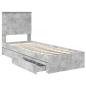 Preview: Aufbewahrungsbett Beton Grau 75 x 190 cm Holzwerkstoff