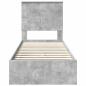 Preview: Aufbewahrungsbett Beton Grau 75 x 190 cm Holzwerkstoff