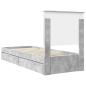 Preview: Aufbewahrungsbett Beton Grau 75 x 190 cm Holzwerkstoff