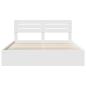 Preview: Bettrahmen mit Kopfteil Weiß 200 x 200 cm Massives Kiefernholz
