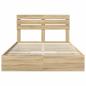 Preview: Aufbewahrungsbett Sonoma-Eiche 140 x 190 cm Holzwerkstoff