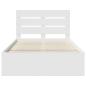 Preview: Bettrahmen mit Kopfteil Weiß 120 x 200 cm Massives Kiefernholz