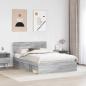 Preview: Bettrahmen Sonoma-Grau 150 x 200 cm Massives Kiefernholz