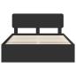 Preview: Bettrahmen Schwarz 140 x 200 cm Massives Kiefernholz