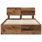 Preview: Bettrahmen Altholz 140 x 200 cm Massives Kiefernholz