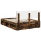 Preview: Bettrahmen Geräucherte Eiche 140 x 190 cm Massives Kiefernholz