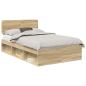 Preview: ARDEBO.de - Bettrahmen Sonoma 120 x 190 cm Massives Kiefernholz