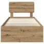 Preview: Bettrahmen Kunsthandwerk Eiche 90 x 200 cm Massives Kiefernholz