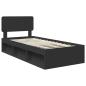 Preview: Bettrahmen Schwarz 75 x 190 cm Massives Kiefernholz