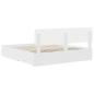 Preview: Bettrahmen mit Kopfteil Weiß 180 x 200 cm Holzwerkstoff