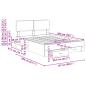 Preview: Bettrahmen mit Kopfteil Weiß 150 x 200 cm Holzwerkstoff
