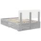 Preview: Bettrahmen Graues Sonoma 135 x 190 cm Holzwerkstoff