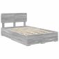 Preview: Bettrahmen Graues Sonoma 135 x 190 cm Holzwerkstoff