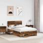Preview: Bettrahmen mit Kopfteil Altholz 120 x 190 cm Holzwerkstoff