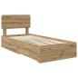 Preview: Bettrahmen mit Kopfteil Artisan-Eiche 90 x 200 cm Holzwerkstoff