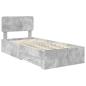 Preview: Bettrahmen mit Schubladen Beton Grau 90 x 190 cm Holzwerkstoff