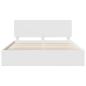 Preview: Bettrahmen mit Kopfteil Weiß 200 x 200 cm Massives Kiefernholz