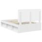 Preview: Bettrahmen mit Kopfteil Weiß 120 x 200 cm Massives Kiefernholz