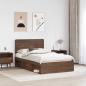 Preview: Bettrahmen Braun Eichen-Optik 120 x 200 cm Massives Kiefernholz
