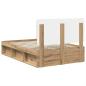 Preview: Bettrahmen mit Kopfteil Kunsthandwerk Eiche 120 x 190 cm