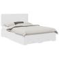 Preview: Bettrahmen mit Kopfteil Weiß 160 x 200 cm Holzwerkstoff