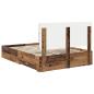 Preview: Bettrahmen mit Kopfteil Altholz 140 x 190 cm Holzwerkstoff