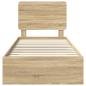 Preview: Bettrahmen mit Kopfteil Sonoma-Eiche 100 x 200 cm Holzwerkstoff