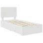 Preview: Bettrahmen mit Kopfteil Weiß 90 x 200 cm Holzwerkstoff