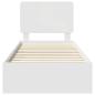 Preview: Bettrahmen mit Kopfteil Weiß 90 x 200 cm Holzwerkstoff