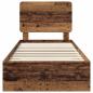 Preview: Bettrahmen mit Kopfteil Altholz 90 x 190 cm Holzwerkstoff