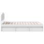 Preview: Bettrahmen mit Kopfteil Weiß 120 x 190 cm Massives Kiefernholz