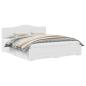 Preview: Bettrahmen mit Kopfteil Weiß 180 x 200 cm Holzwerkstoff