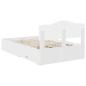 Preview: Bettrahmen mit Kopfteil Weiß 120 x 190 cm Holzwerkstoff