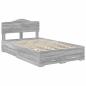 Preview: Bettrahmen Graues Sonoma 120 x 190 cm Holzwerkstoff