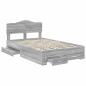 Preview: Bettrahmen Graues Sonoma 120 x 190 cm Holzwerkstoff