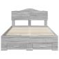 Preview: Bettrahmen Graues Sonoma 120 x 190 cm Holzwerkstoff