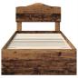 Preview: Bettrahmen mit Kopfteil Altholz 90 x 190 cm Holzwerkstoff