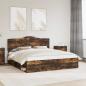 Preview: ARDEBO.de - Bettrahmen Räuchereiche 200 x 200 cm Massives Kiefernholz