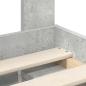 Preview: Bettrahmen Beton Grau 150 x 200 cm Massives Kiefernholz