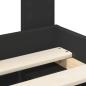 Preview: Bettrahmen Schwarz 140 x 200 cm Massives Kiefernholz