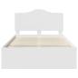 Preview: Bettrahmen mit Kopfteil Weiß 120 x 200 cm Massives Kiefernholz