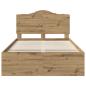 Preview: Bettrahmen mit Kopfteil Kunsthandwerk Eiche 120 x 200 cm
