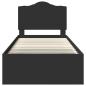 Preview: Bettrahmen Schwarz 100 x 200 cm Massives Kiefernholz