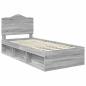 Preview: Bettrahmen Sonoma-Grau 100 x 200 cm Massives Kiefernholz