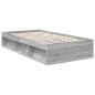 Preview: Bettrahmen Sonoma-Grau 100 x 200 cm Massives Kiefernholz