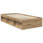 Preview: Bettrahmen Kunsthandwerk Eiche 90 x 200 cm Massives Kiefernholz