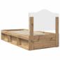 Preview: Bettrahmen Kunsthandwerk Eiche 90 x 190 cm Massives Kiefernholz